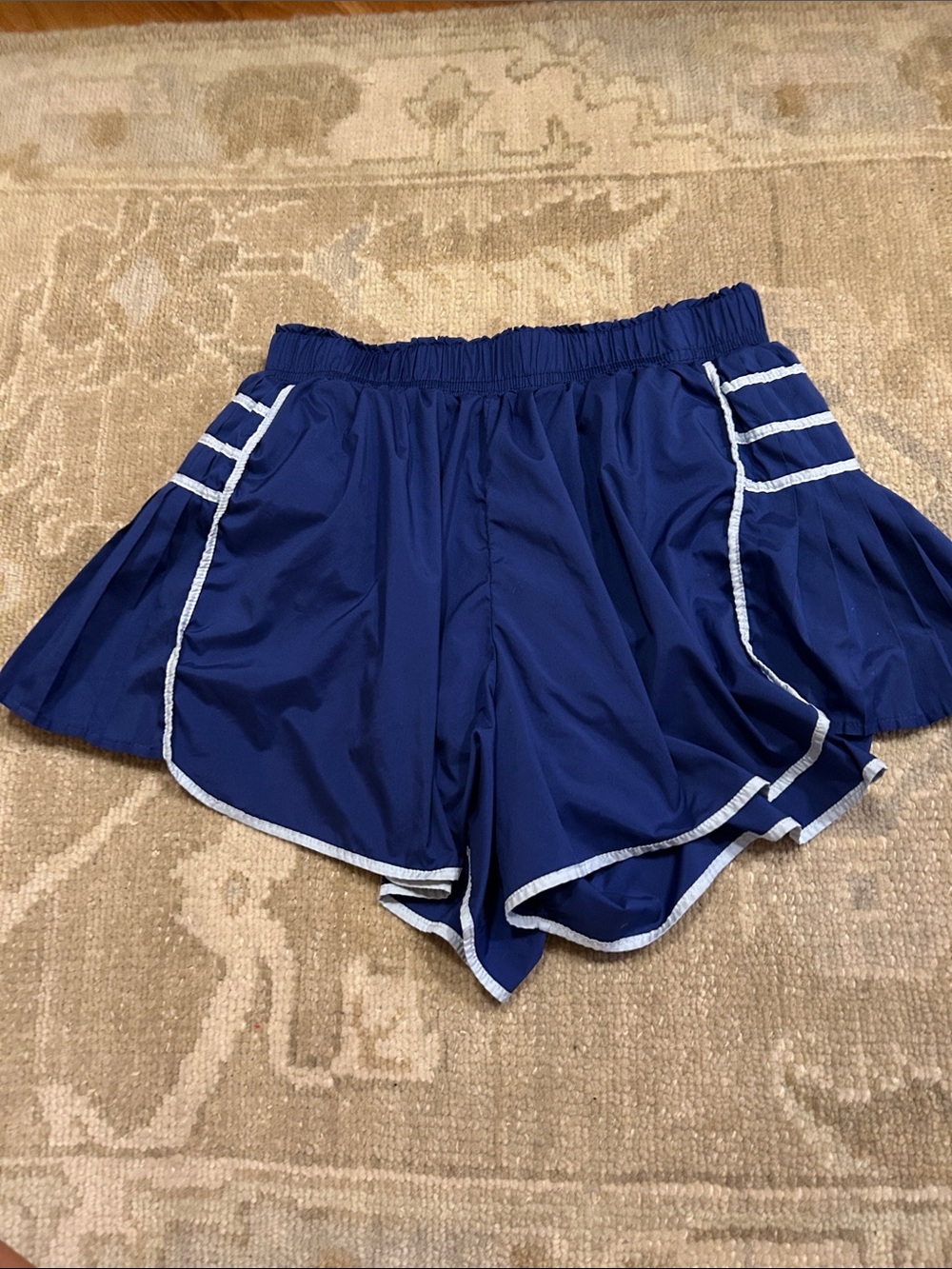 Altar'd State Navy Blue Athletic Shorts with White Trim